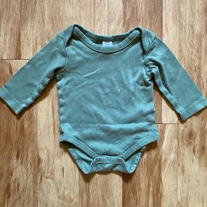 Colored Organics Long Sleeve Onesie - Green
